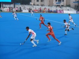 *छत्तीसगढ़ हॉकी लीग का दूसरा दिन : मैनपाट टाइटन्स और बैलाडिला बुल्स के बीच मुकाबला 3-3 से ड्रॉ*