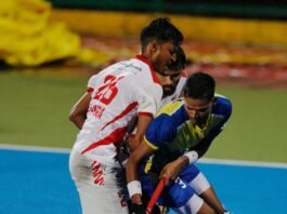 न्यायधानी नाइट्स और मैनपाट टाइटन्स के डिफेंडर्स का बेहतरीन प्रदर्शन, मैच 1-1 से ड्रॉ